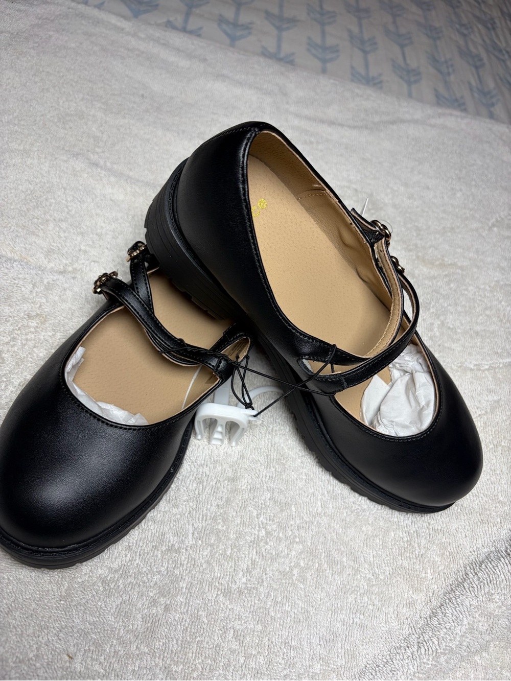 Justice Black Mary Jane Dress Shoes with Buckle
